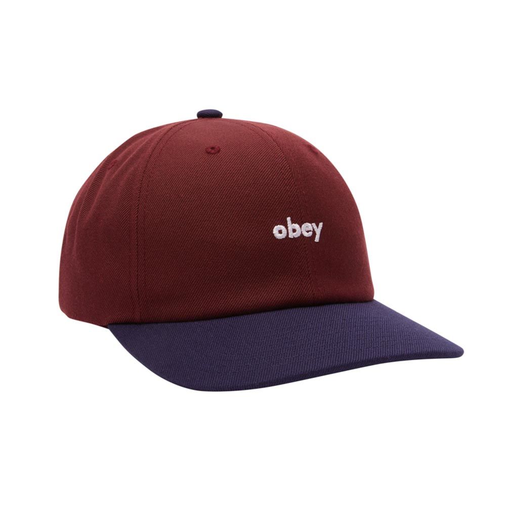 GORRA OBEY 2 TONE 6 PANEL SNAPBACK MAROON MULTI | Mechanic