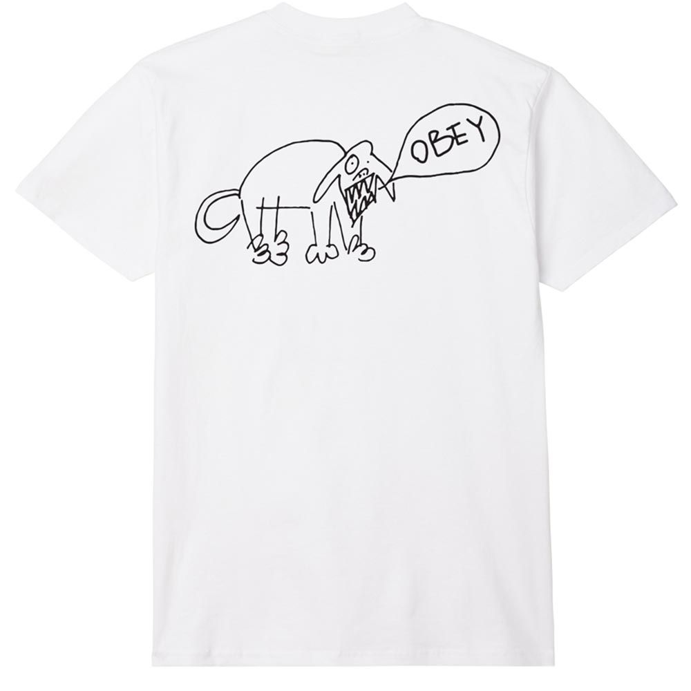 CAMISETA OBEY ANGRY DOG WHITE | Mechanic