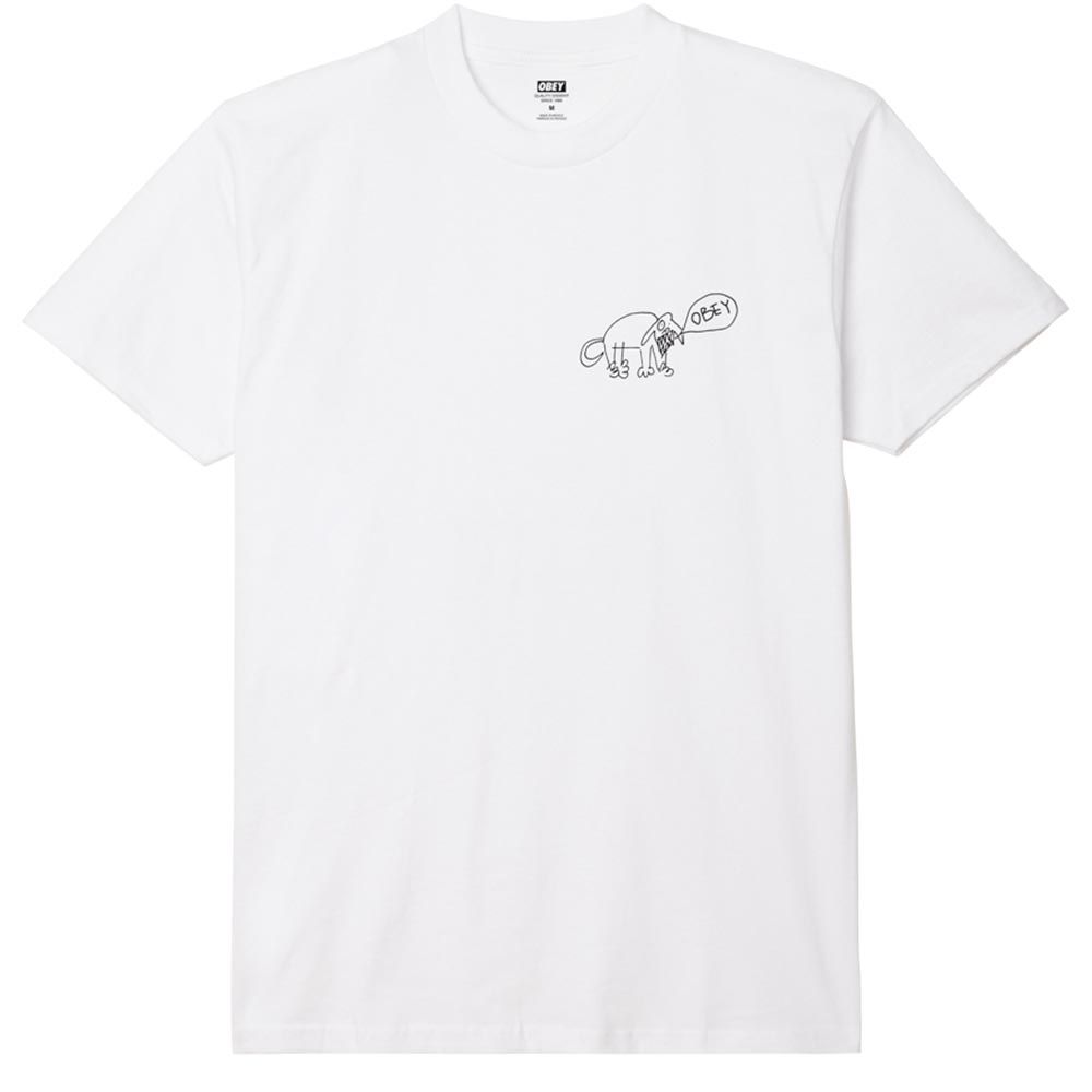 CAMISETA OBEY ANGRY DOG WHITE | Mechanic