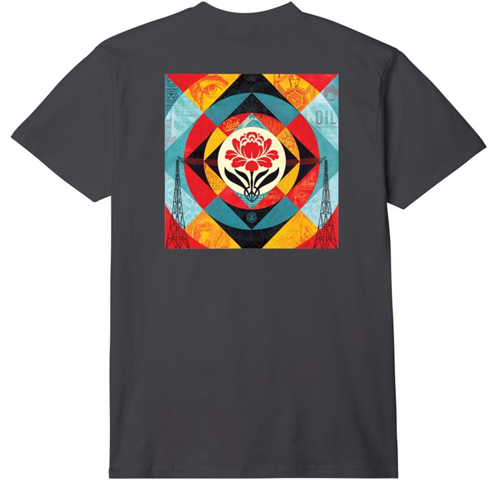 CAMISETA OBEY GEOMETRIC POWER CANVAS BLACK | Mechanic