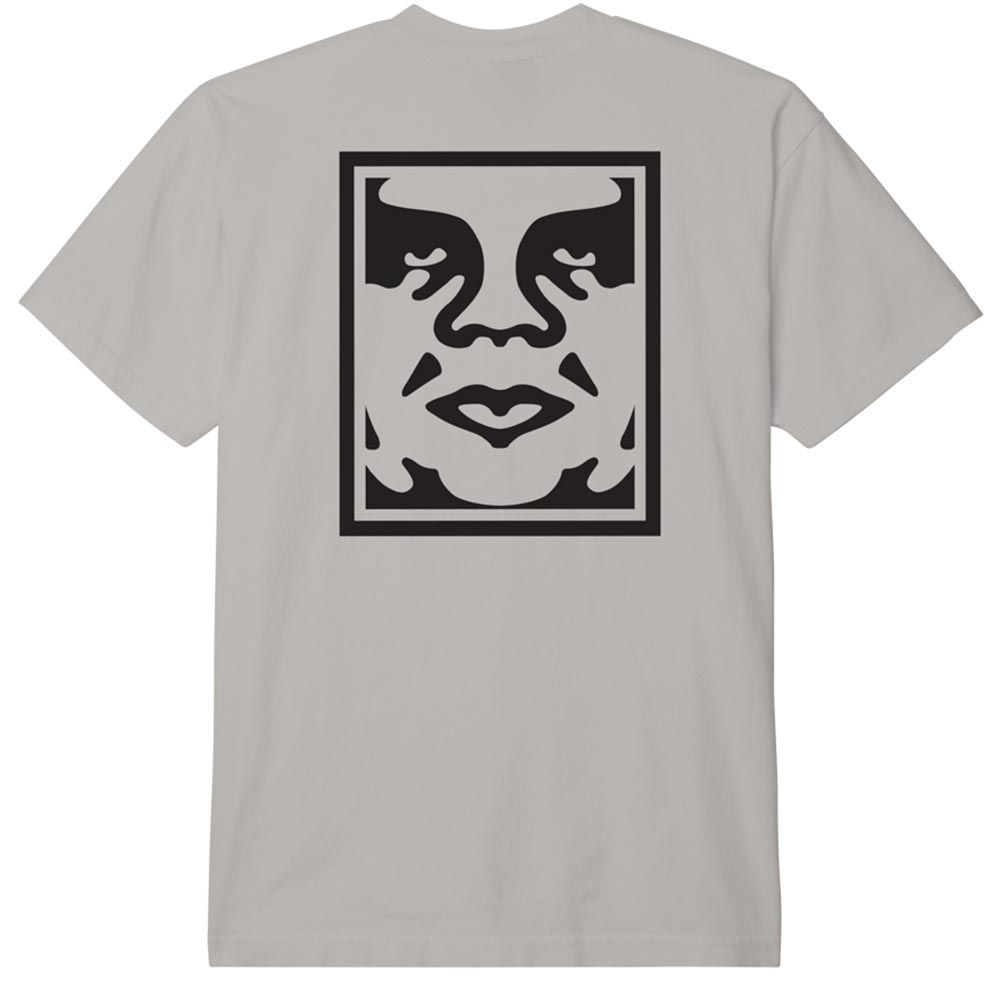 CAMISETA OBEY BOLD ICON HEAVYWEIGHT TEE HEATHER GREY | Mechanic