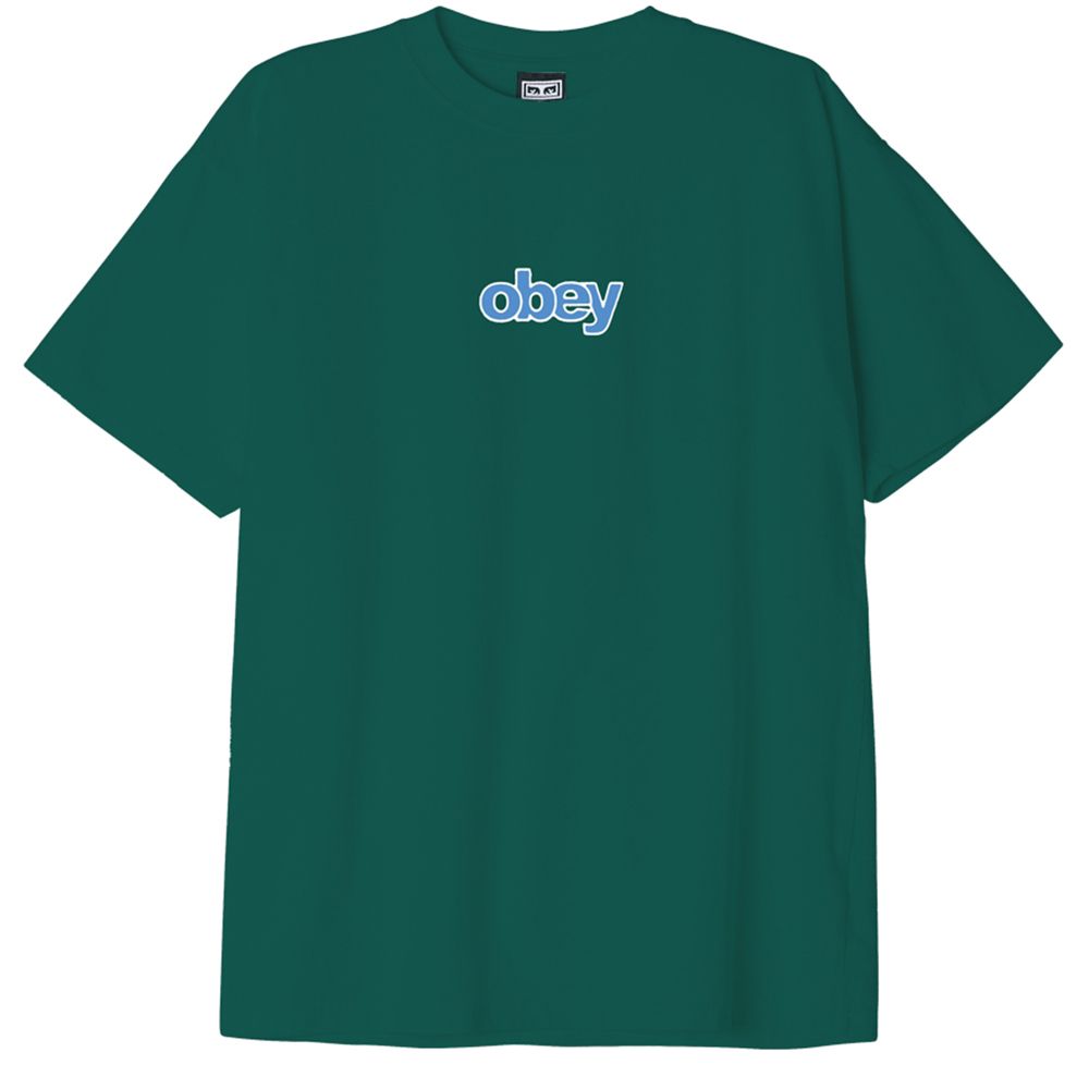 CAMISETA OBEY STACK ADVENTURE GREEN | Mechanic