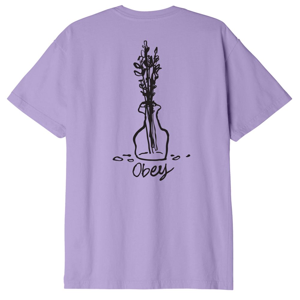 CAMISETA OBEY FLOWER SKETCH DIGITAL LAVENDER | Mechanic