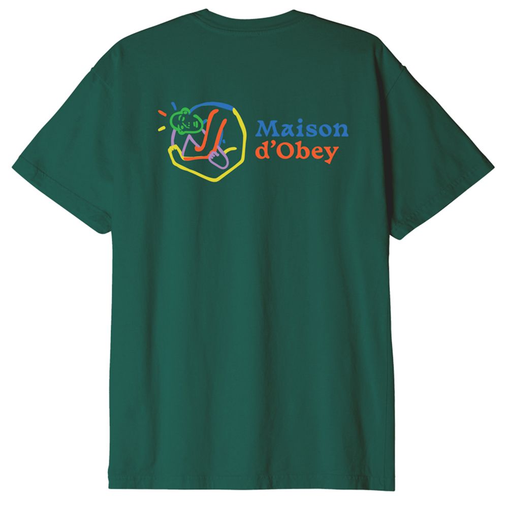 CAMISETA MAISON D OBEY ADVENTURE GREEN | Mechanic