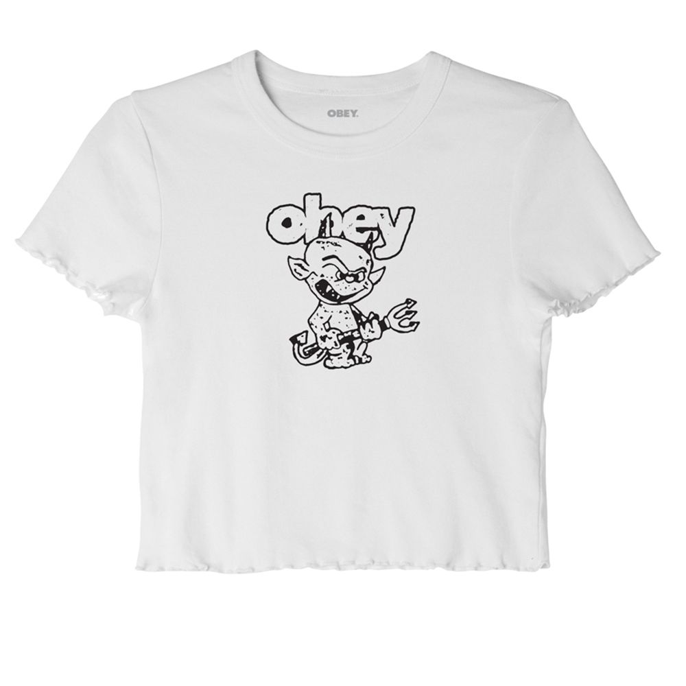 CAMISETA OBEY DEVIL WHITE | Mechanic