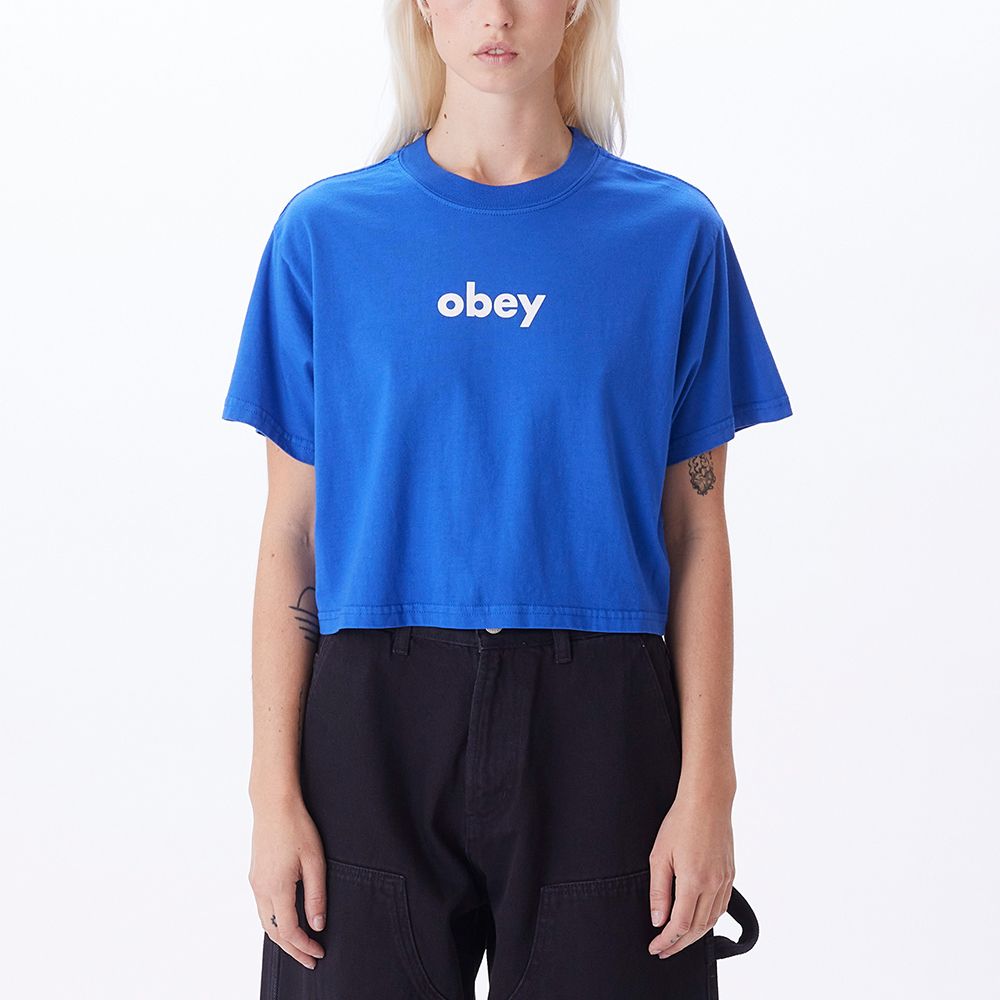 CAMISETA OBEY LOWER CASE 2 SURF BLUE | Mechanic