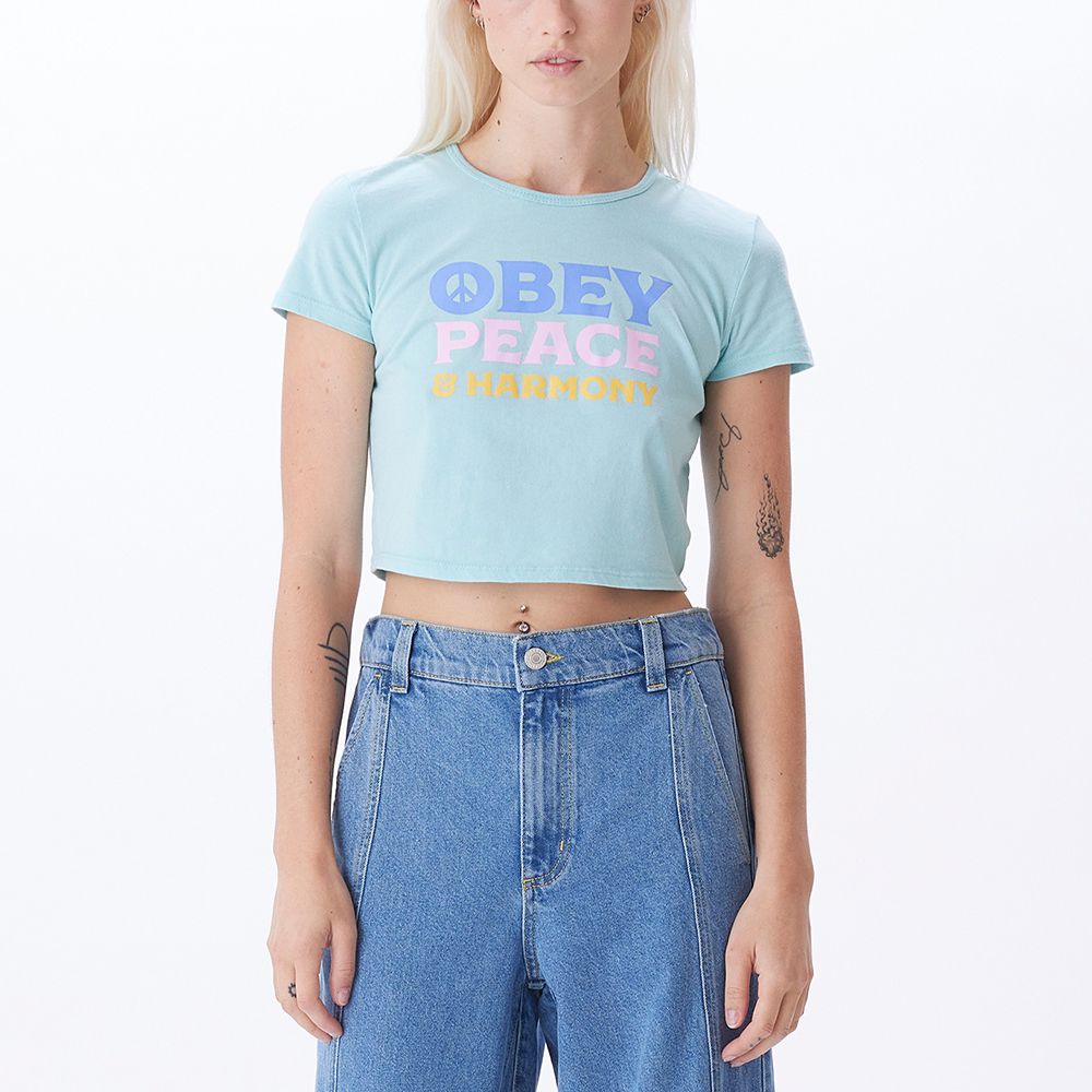 CAMISETA OBEY PEACE & HARMONY PASTEL TURQUOISE | Mechanic