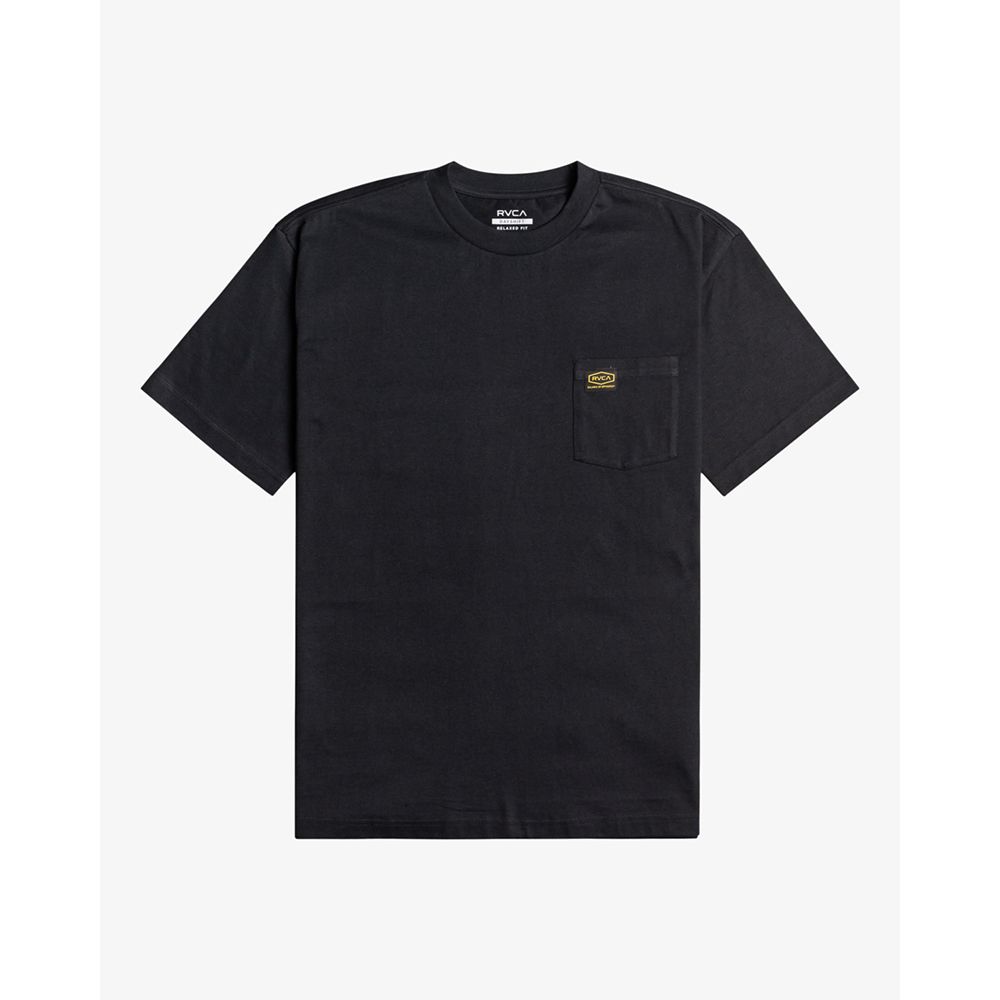 CAMISETA RVCA AMERICANA POCKET BLACK | Mechanic