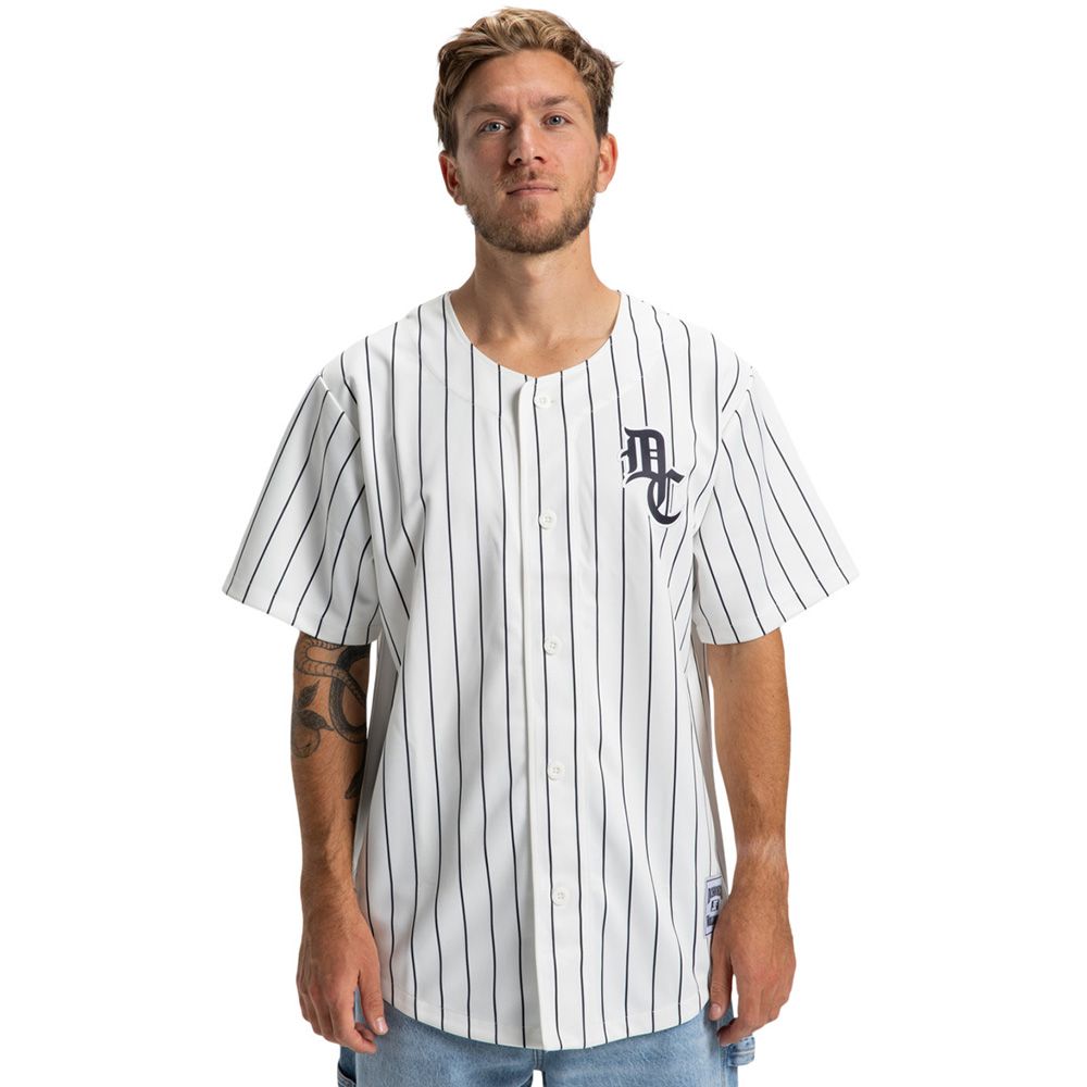 CAMISETA DC SLUGGER BLANCA PINSTRIPE | Mechanic