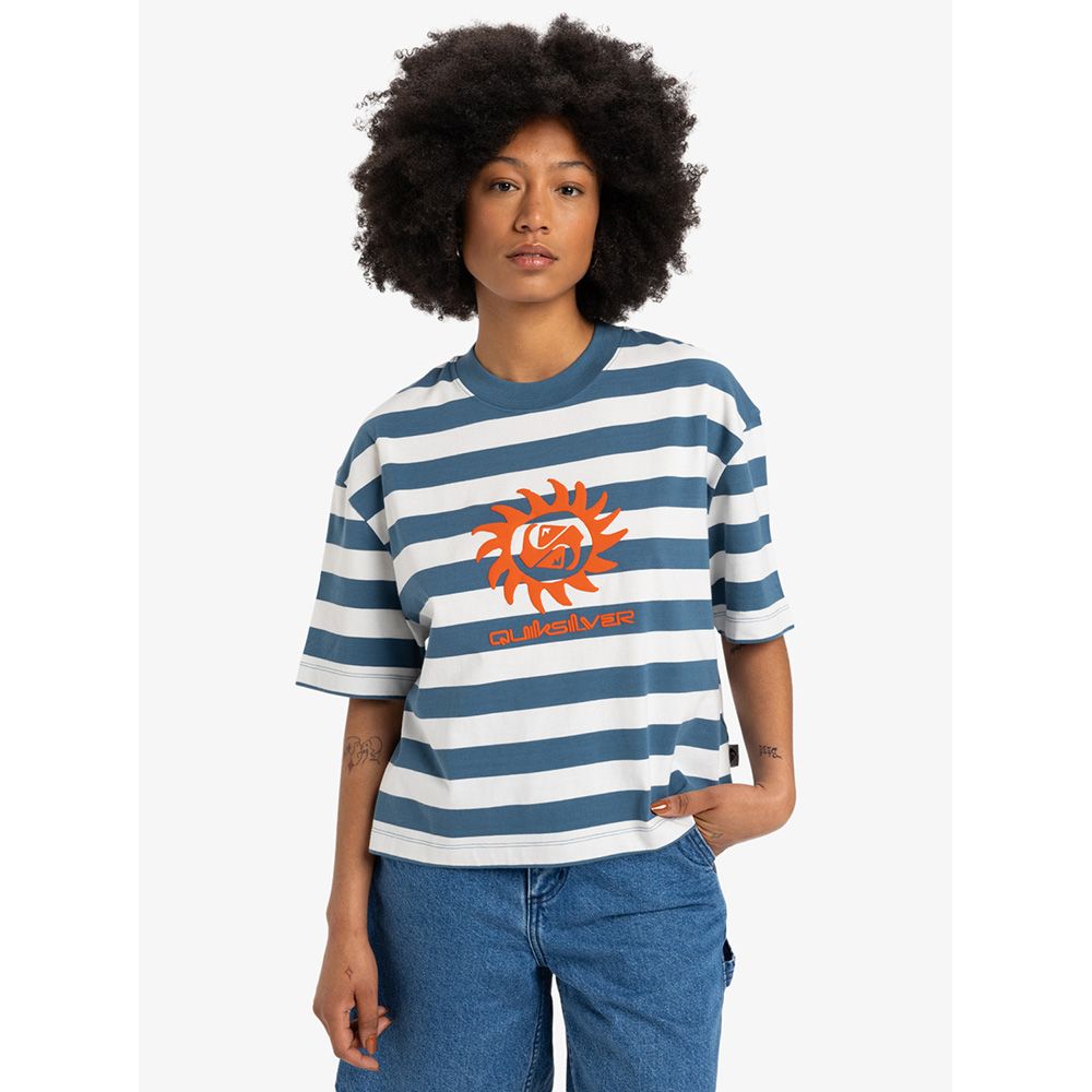 CAMISETA QUICKSILVER BOYFRIEND CROP STRIPED | Mechanic