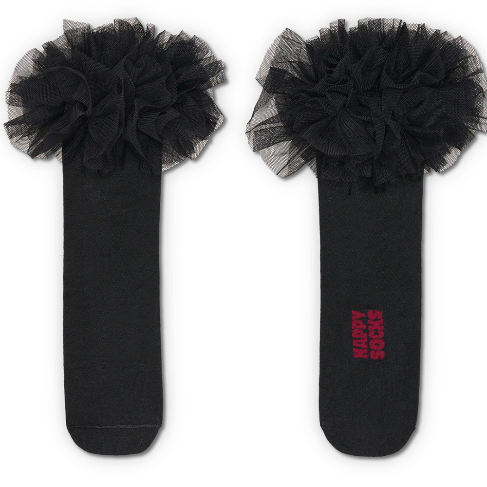 CALCETINES HAPPY SOCKS TULLE 1/2 CREW SOCK BLACK | Mechanic