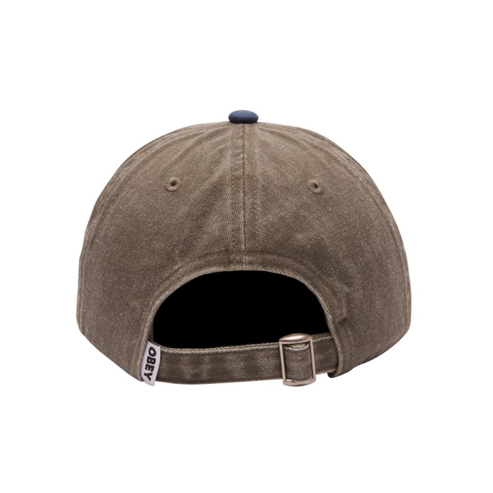GORRA OBEY PIGMENT 2 TONE LOWERCASE 6 PANEL PIGMENT OLIVE MULTI | Mechanic