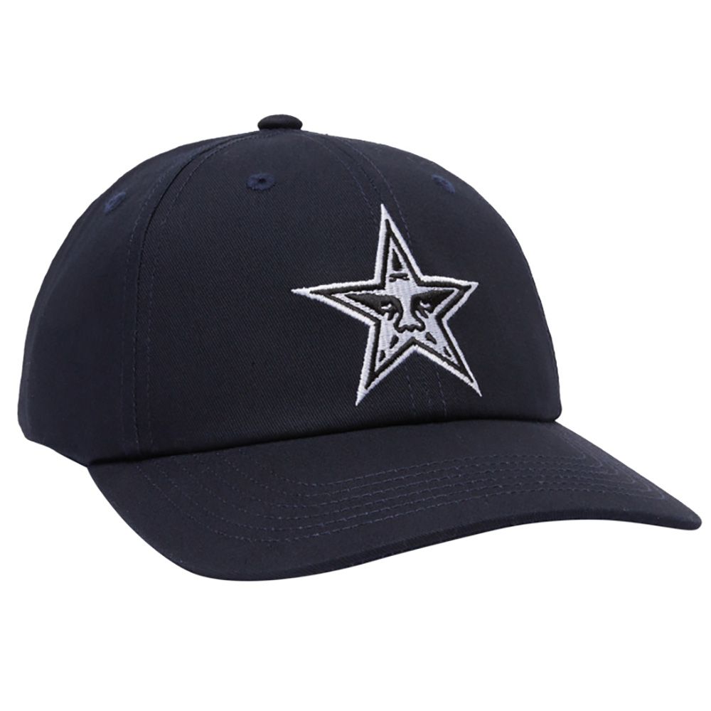 GORRA OBEY STAR 6 PANEL VELCRO BACK NAVY | Mechanic