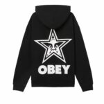 SUDADERA OBEY BOLD STAR EXTRA HEAVY HOOD BLACK | Mechanic
