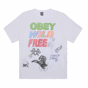 CAMISETA OBEY WILD FREE WHITE