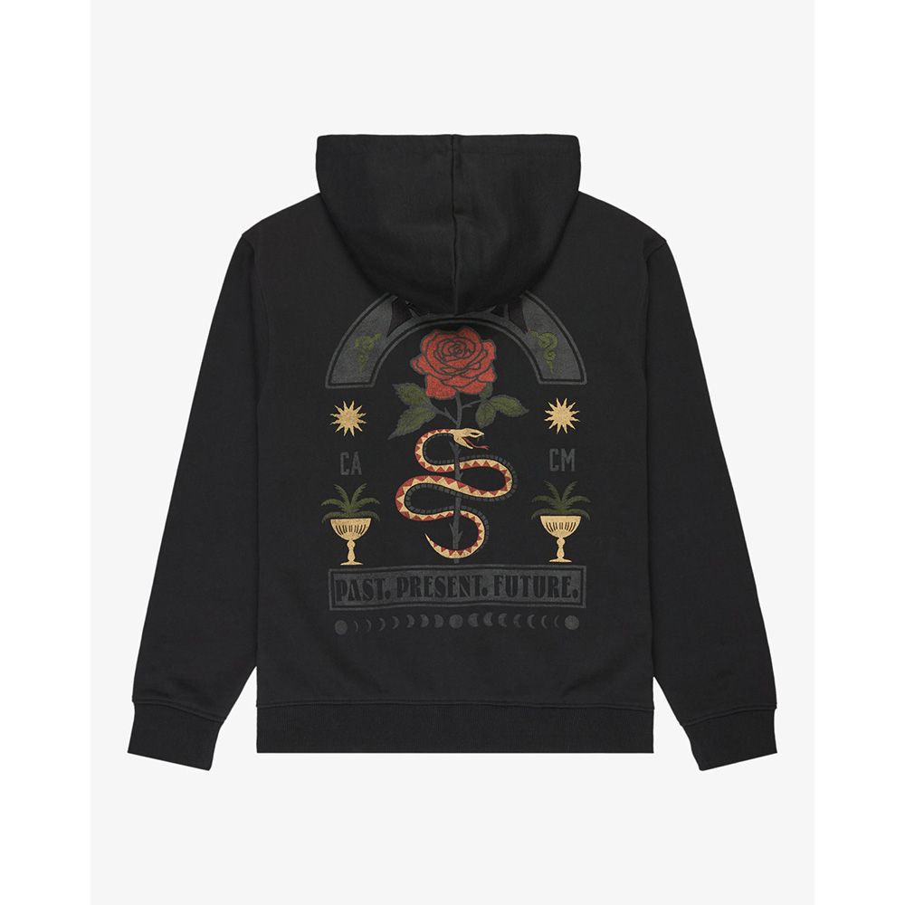 SUDADERA RVCA ROSES POSTER HOODIE BLACK | Mechanic
