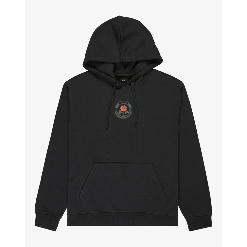 SUDADERA RVCA ROSES POSTER HOODIE BLACK | Mechanic