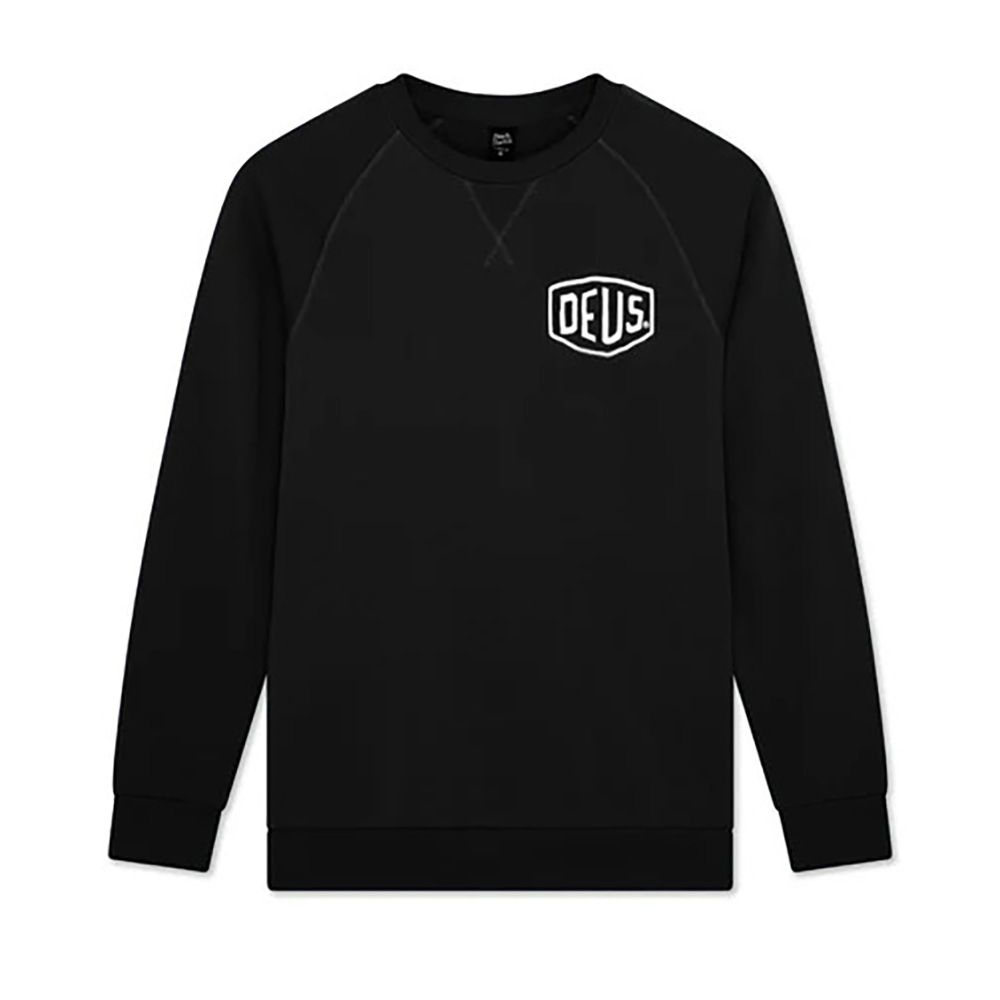 SUDADERA DEUS EX-MACHINA VENICE ADDRESS CREW BLACK | Mechanic