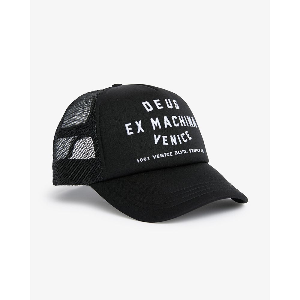 GORRA DEUS VENICE ADDRESS TRUCKER BLACK | Mechanic