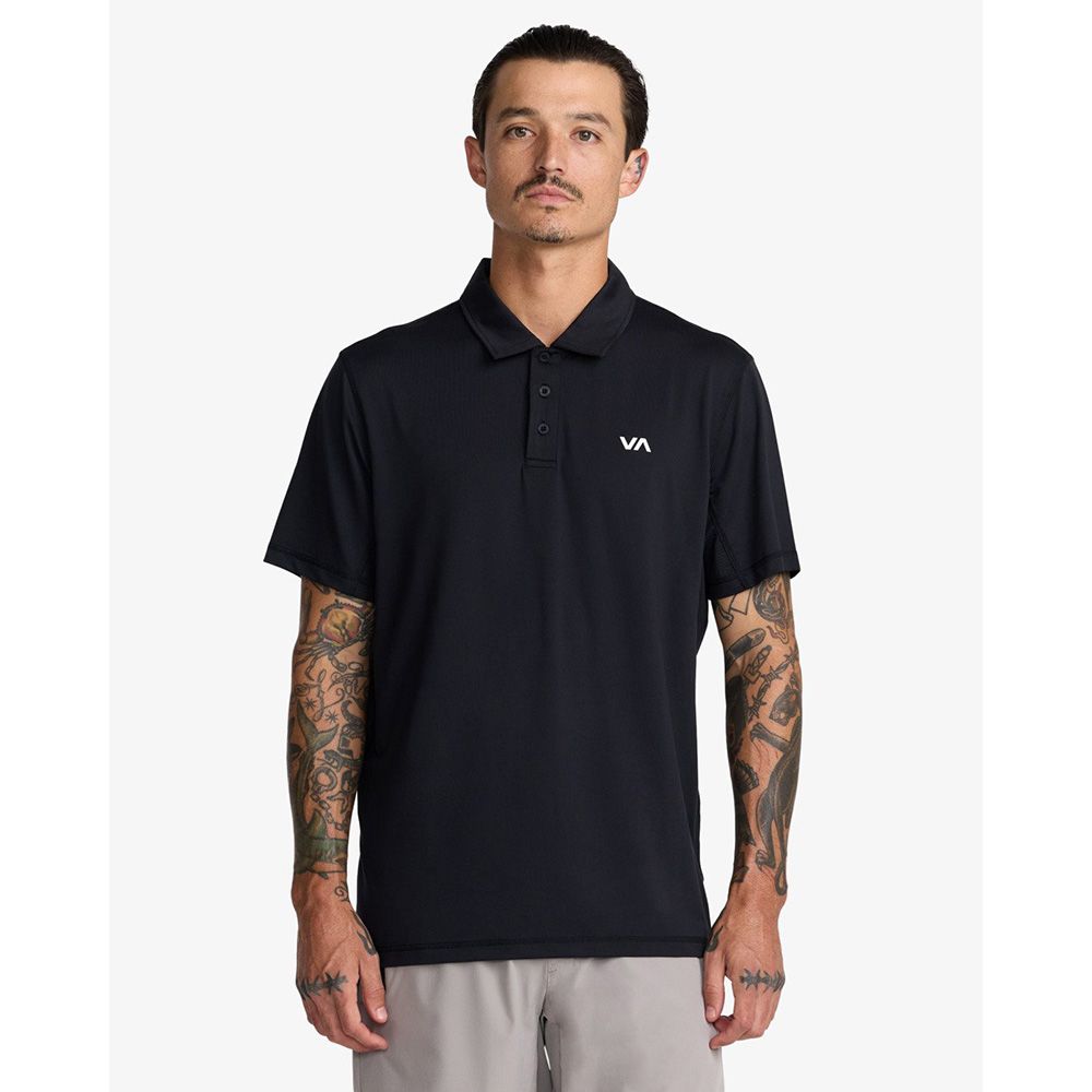 POLO RVCA SPORT VENT POLO BLACK | Mechanic