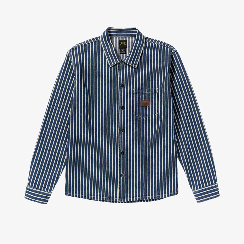 CAMISA RVCA DAYSHIFT HICKORY DARK DENIM | Mechanic