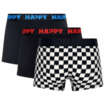 CAJA BOXER HAPPY SOCKS PACK-3 BLACK MIX | Mechanic