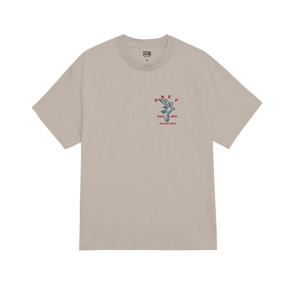 CAMISETA OBEY BAD IDEAS EAGLE SILVER GREY | Mechanic