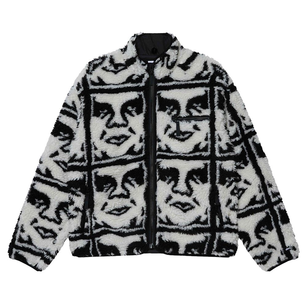 CHAQUETA OBEY REPEATED ICON SHERPA BLACK MULTI | Mechanic