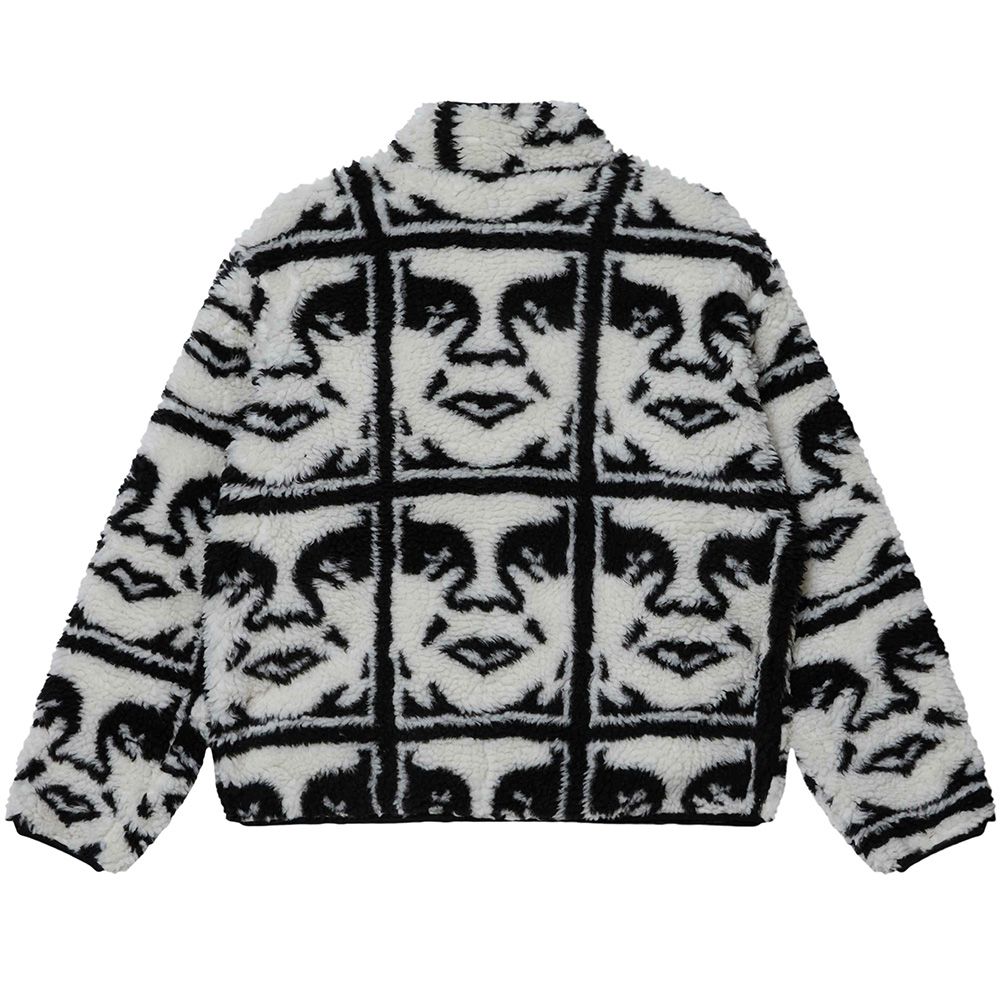 CHAQUETA OBEY REPEATED ICON SHERPA BLACK MULTI | Mechanic