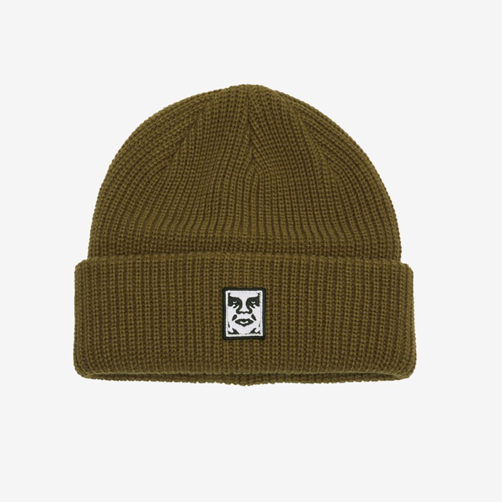 GORRO OBEY MID ICON PATCH CUFF BEANIE DULL ARMY | Mechanic