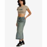 FALDA RVCA MIDI DENIM DUSTY BLUE WASH. Mechanic Tienda de Ropa