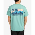 CAMISETA RVCA PALM TRAIL BOTTLE GREEN. Mechanic Tienda de Ropa