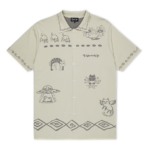 POLO RIPNDIP REVERSIBLE BLONDED KNIT BUTTON UP SAND/CHARCOAL | Mechanic