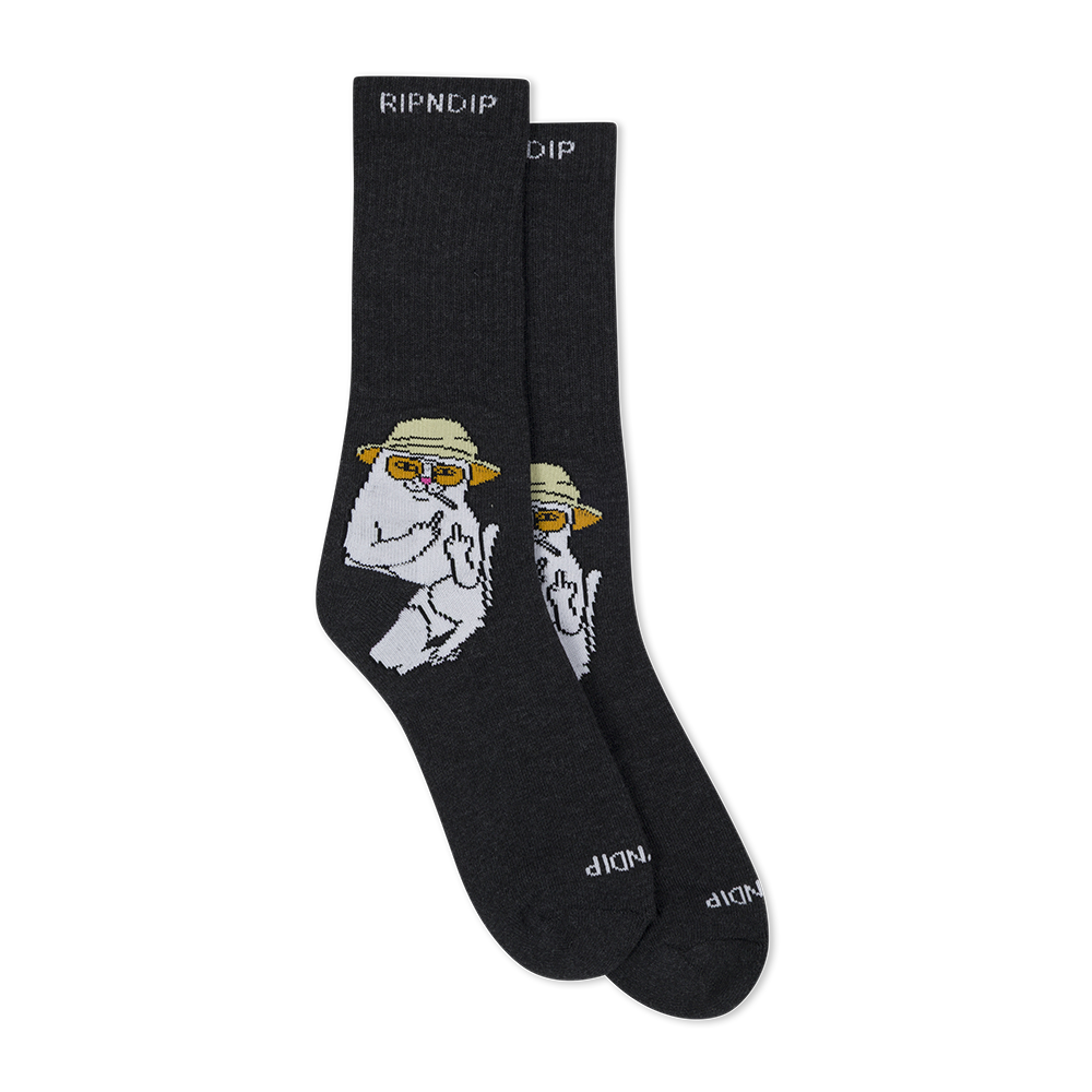 CALCETINES RIPNDIP NERMAL S THOMPSON SOCKS BLACK HEATHER | Mechanic