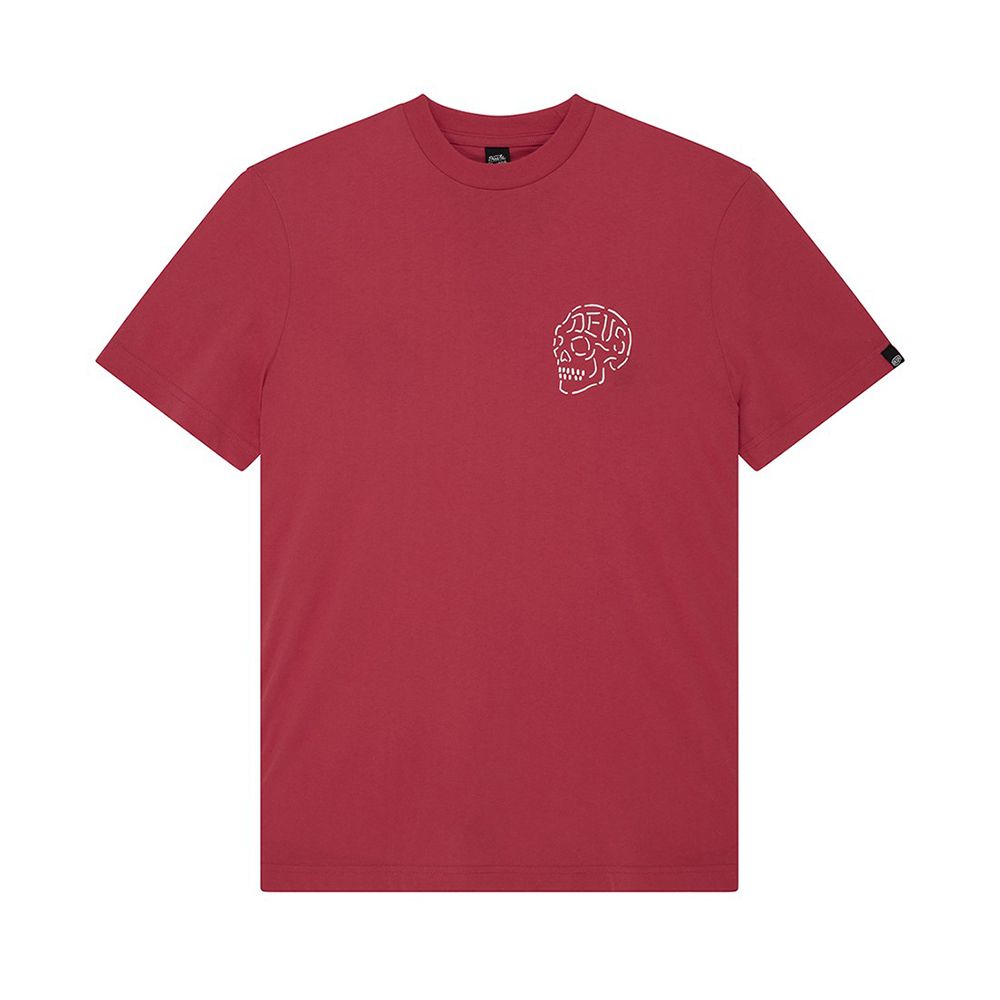 CAMISETA DEUS VENICE SKULL MECHANIC MELON RED | Mechanic