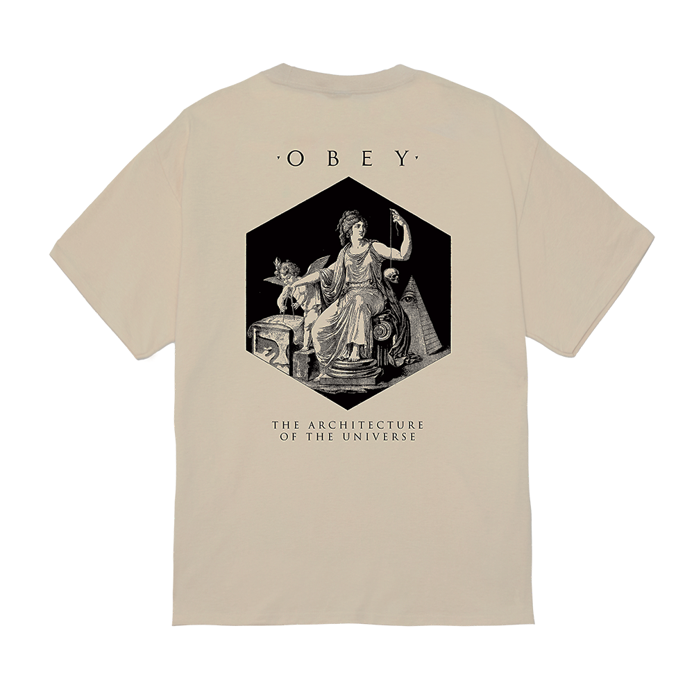 CAMISETA OBEY ARCHITECTURE OF THE UNIVERSE CREAM | Mechanic