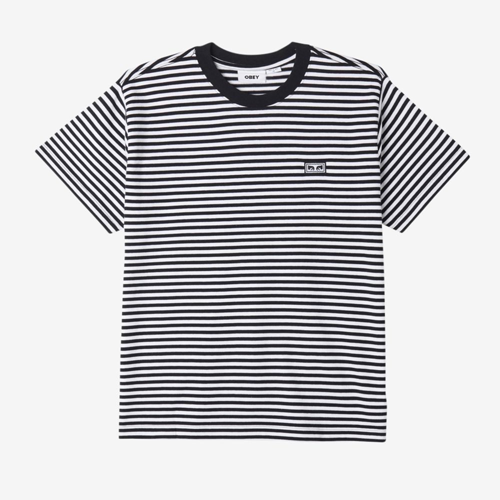 CAMISETA ESTABLISHED WORKS EYES STRIPE BLACK MULTI | Mechanic