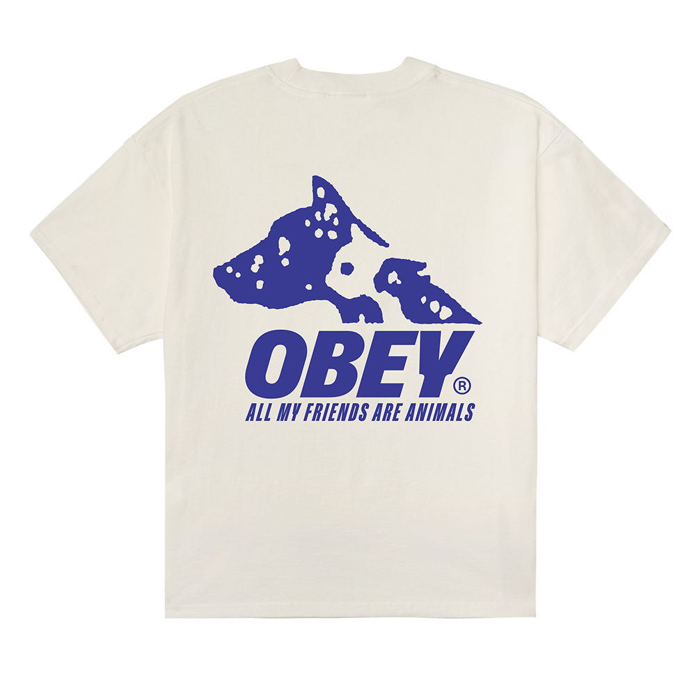 CAMISETA OBEY ANIMALS VINTAGE WHITE | Mechanic