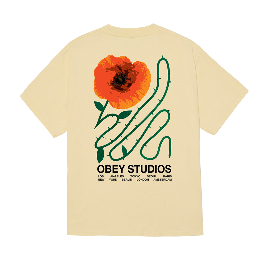 CAMISETA OBEY MOVES OF LIFE PALE YELLOW | Mechanic