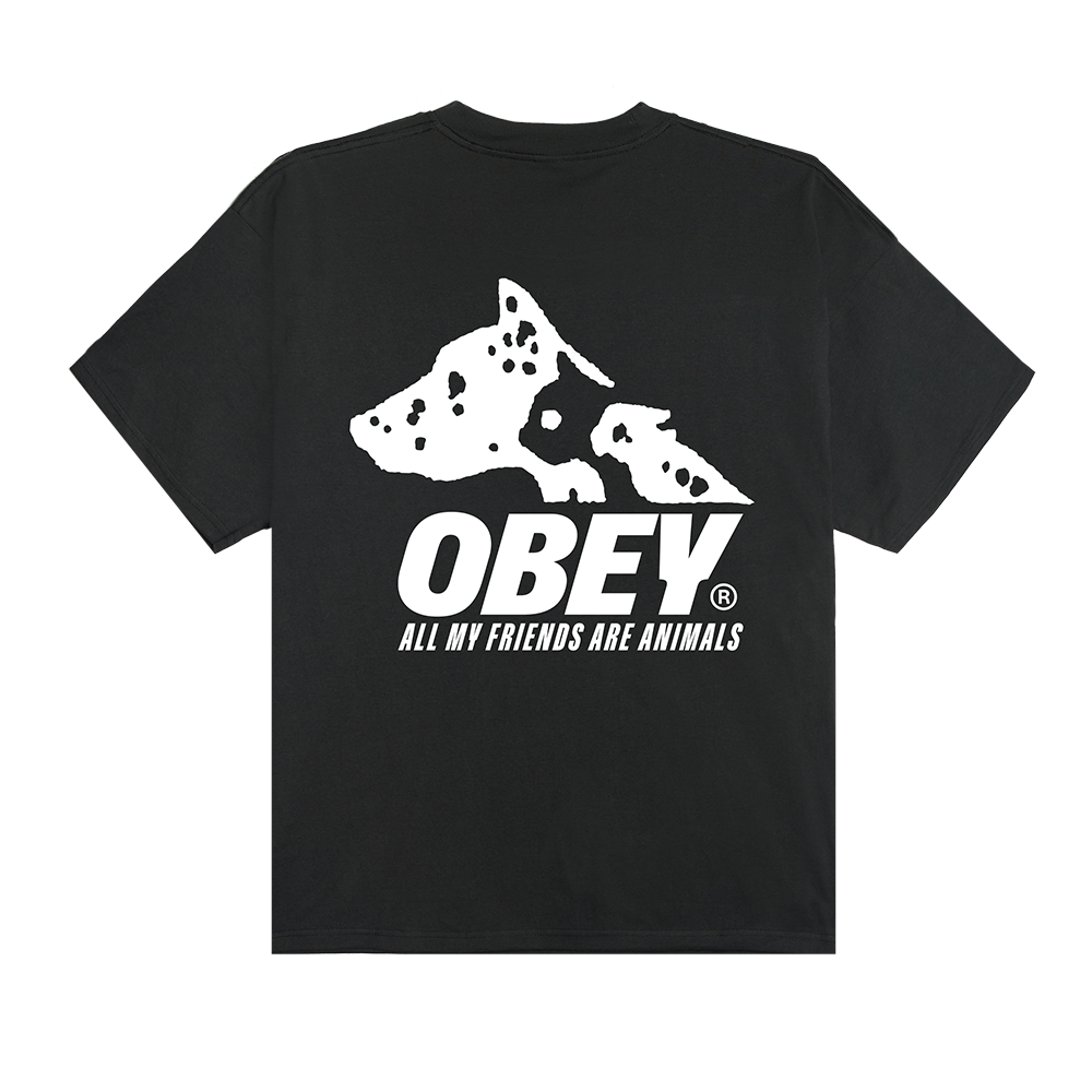 CAMISETA OBEY ANIMALS VINTAGE BLACK | Mechanic