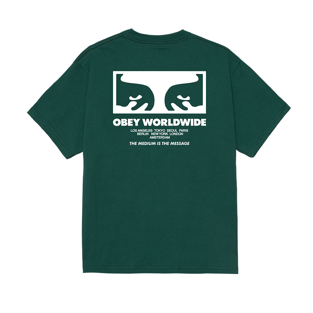 CAMISETA OBEY THE MEDIUM IS THE MESSAGE RAINFOREST | Mechanic