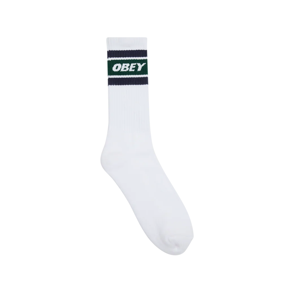 CALCETINES OBEY  COOPER II SOCKS WHITE EDEN GREEN | Mechanic