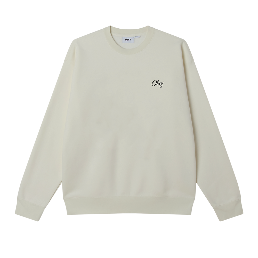 SUDADERA OBEY PAPER ROSE OFF WHITE | Mechanic