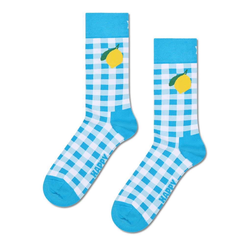 CALCETINES HAPPY SOCKS GINGHAM LEMON SOCK | Mechanic