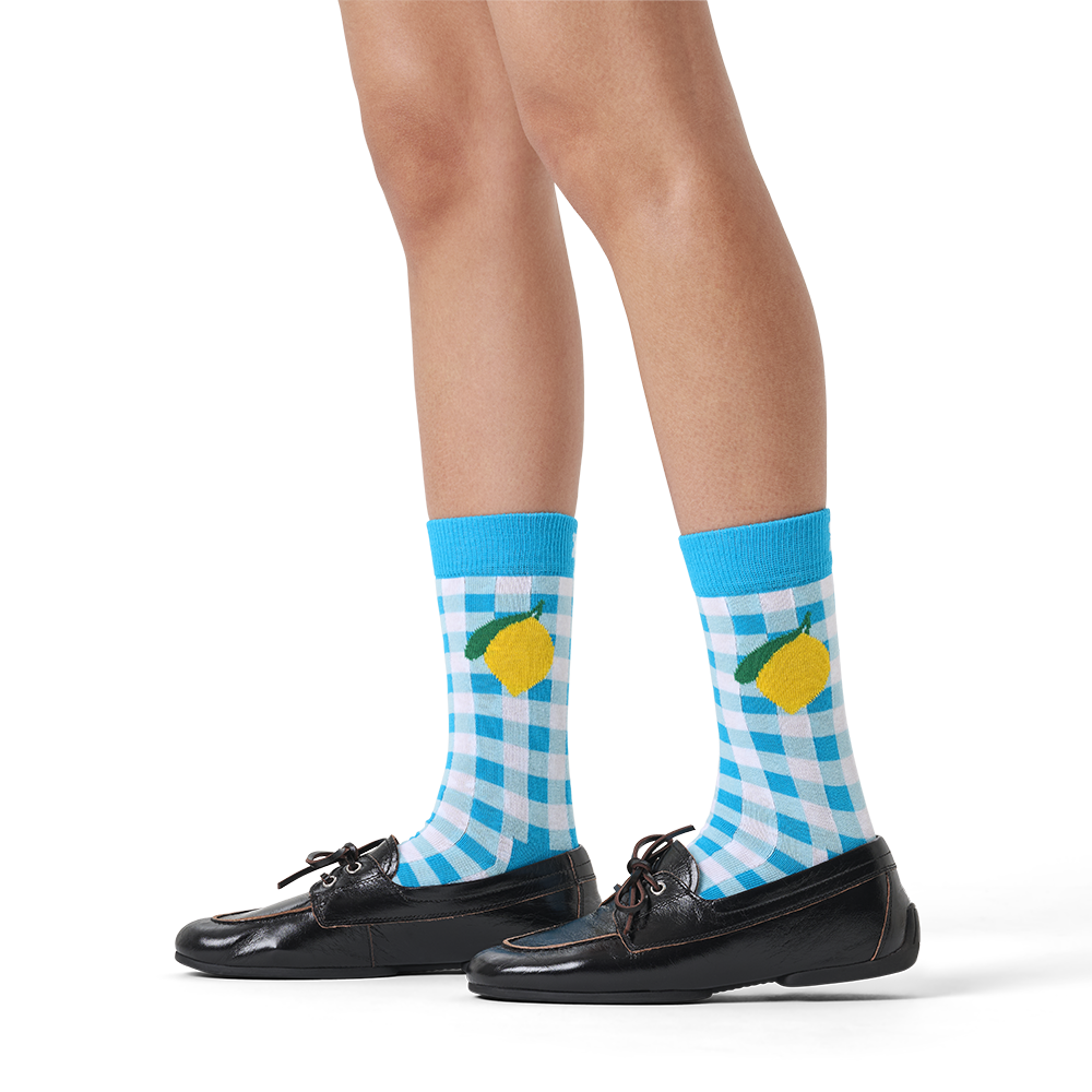 CALCETINES HAPPY SOCKS GINGHAM LEMON SOCK | Mechanic