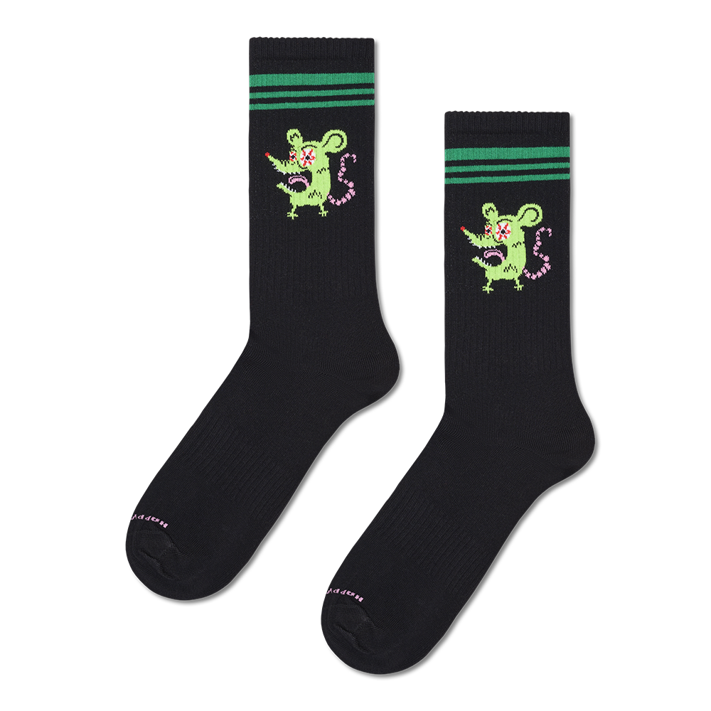 CALCETINES HAPPY SOCKS CRAZY RAT CREW SNEAKER SOCK | Mechanic