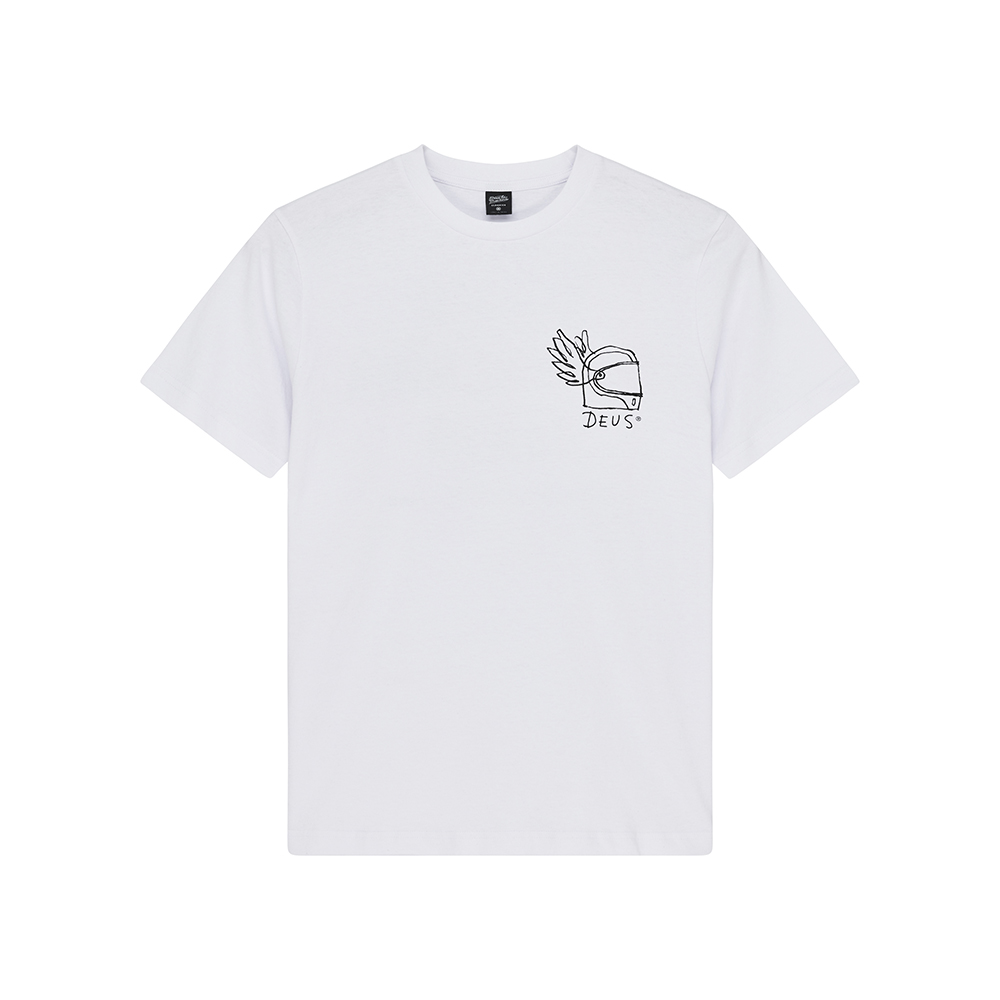 CAMISETA DEUS EX-MACHINA HARAJUKU HELMET WHITE | Mechanic