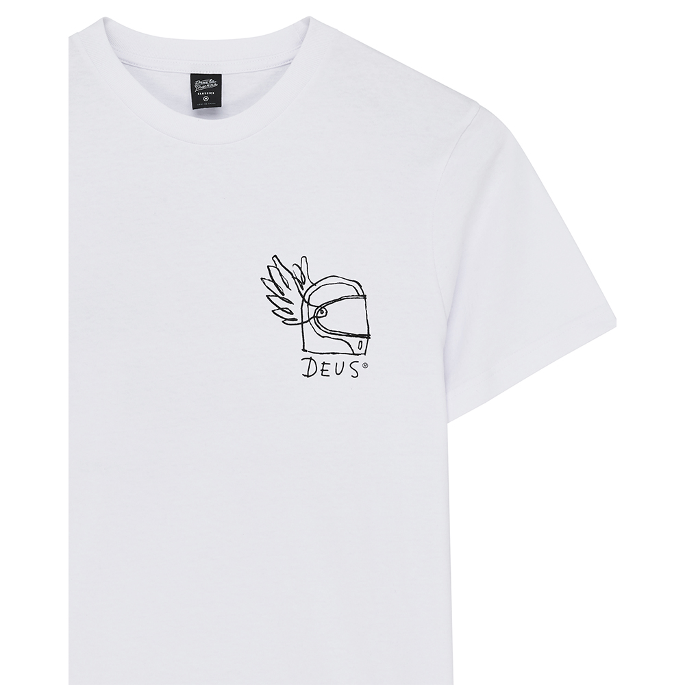 CAMISETA DEUS EX-MACHINA HARAJUKU HELMET WHITE | Mechanic