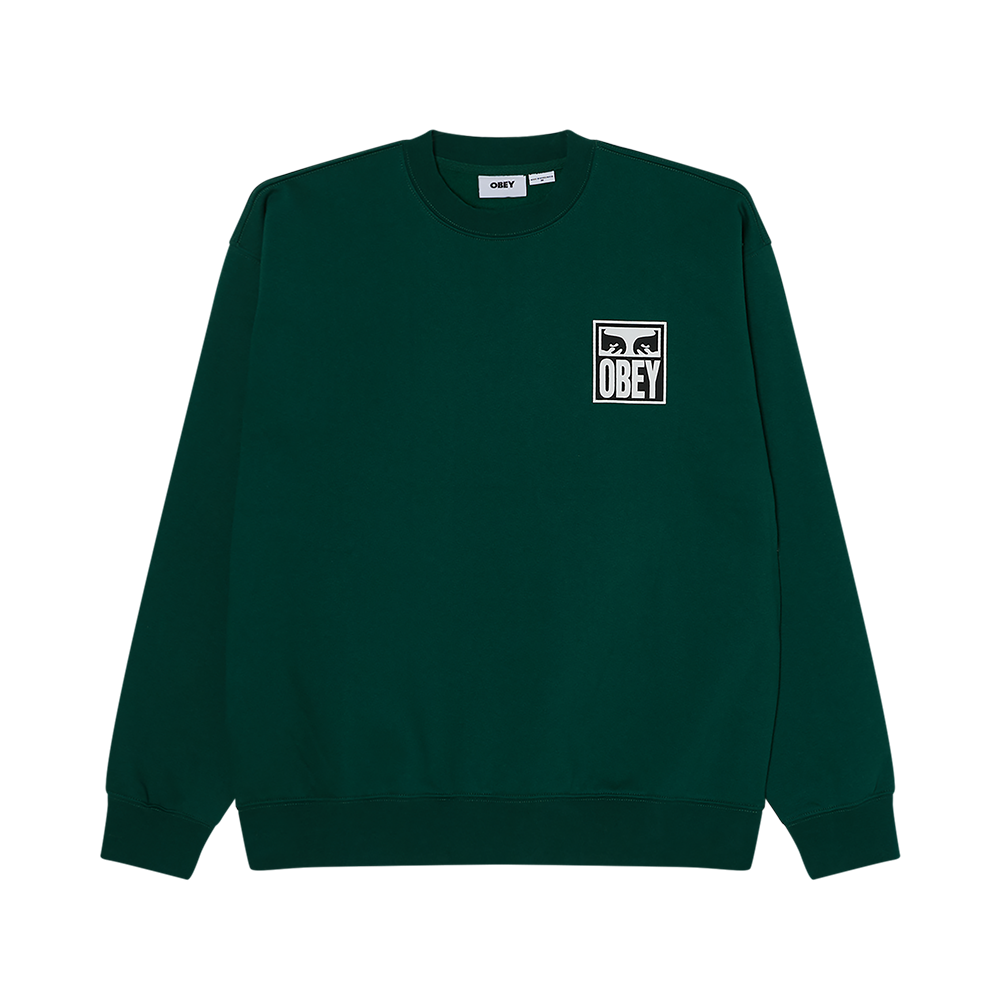 SUDADERA OBEY EYES ICON CREW RAINFOREST | Mechanic