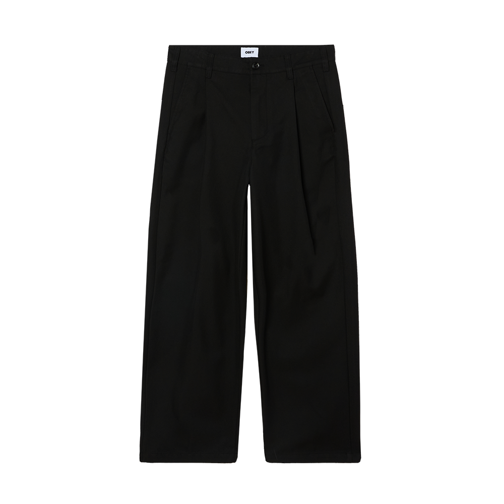 PANTALÓN OBEY DEAN PLEATED PANT BLACK | Mechanic